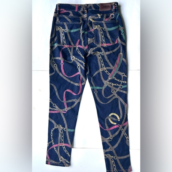 Lauren Ralph Lauren High Rise  Equestrian Print Jeans 8 Black
Label pants - Picture 2 of 7